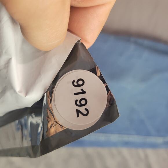 Vintage Gitano Jeans Womens Size 16 Short Blue High Rise Barrel Leg Rigid Denim - Picture 15 of 15